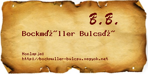Bockmüller Bulcsú névjegykártya